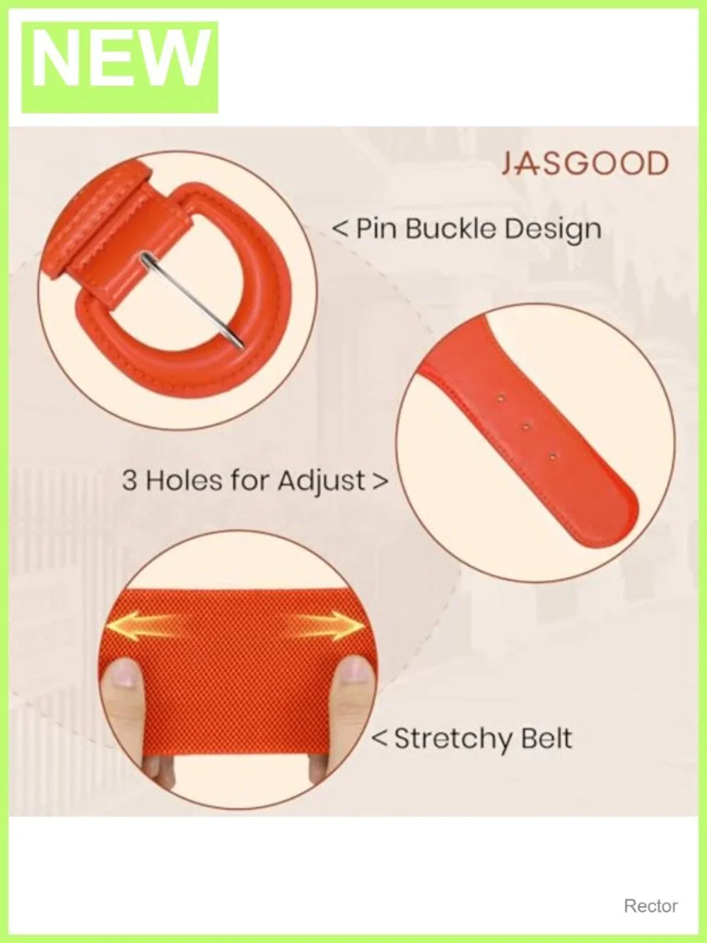 Retro Wide Stretch Waist Belt, Faux Leather Vintage Chunky Buckle Belts for